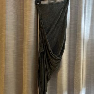 Heathered grey asymmetrical skirt